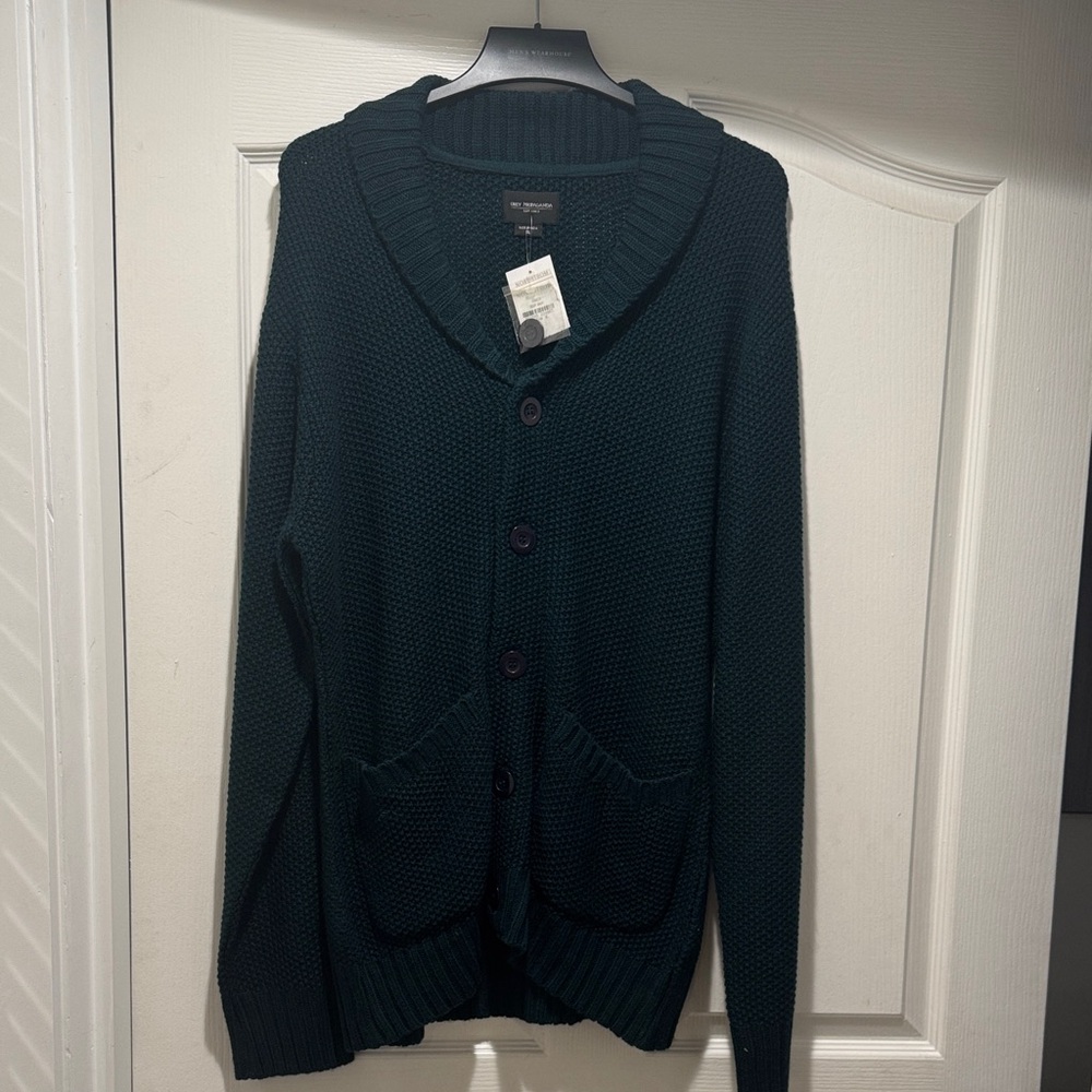 Obey Men's Shawl Collar Cardigan - Dark Teal